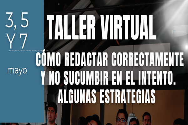 Dictarán taller de redacción creativa para escritores  y estudiantes